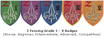 Z fencing badges